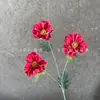 Flor de amapola artificial de EVA de 3 cabezas, estilo pastoral, arreglo floral para mesa de comedor de sala de estar, decoración de boda, arreglo de flores de seda