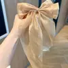 Exquisito Clip para el Cabello Estilo Francés de Alto Nivel con Lentejuelas Negras Perlas y Lazo, Cielo Estrellado, Medio Recogido, Clip de Pato, Accesorio para el Cabello