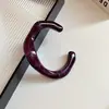 Pulseira Aberta Ondulada de Acrílico Dopamina Europeia e Americana Moda Versátil Pulseira de Temperamento Simples Pulseira de Alto Padrão para Mulheres