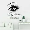 Pegatinas de pared con diseño de pestañas, ojos, generación, talladas, personalidad extraíble, para sala de estar, dormitorio, sofá, fondo MU3045