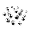 Aço Inoxidável Ouro 18K Padrão Diagonal Contas com Furo Passante Aço Titânio Malha Contas Abacaxi Pulseira Colar DIY Acessórios de Joias com Contas