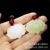 Grado a Jade Blanco Afgano Natural Loto Colgante DIY, 4 Estilos, Fabricante de Jade Jadeíta al por Mayor, Jade Verde y Blanco