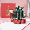 Cartão de felicitações de Natal cartão tridimensional árvore de Natal 3D cartão tridimensional cartão pequeno criativo de Natal negócio de atacado