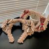 Diadema de felpa de oso de peluche lindo de dibujos animados estilo preppy otoño e invierno diadema para lavar la cara de piel de cordero niña vendiendo tarjeta de germinación