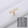 Minimalista Nórdico Forma de T Un Solo Agujero Dorado Manija Extendida Armario Cocina Alacena Librero Cajón Manija Aluminio Sólido Fabricantes