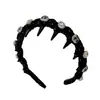 Sonho de BolinhasPreta e branca tiara com pente e coroa alta, acessório de cabelo de alta moda estilo francês