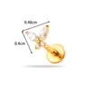 Joyas para Piercing Henson G23/F136 Aleación de Titanio Lisas y Compactas Estilo de Empuje Fondo Plano Labret y Piercing para Cartílago de la Oreja