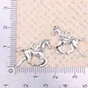 Acessórios para Joias DIY Feitos à Mão Pingentes Colar Pulseira Charms Série de Pingentes de Cavalo Unicórnio em Liga de Prata Antiga