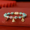 Pulsera de cloisonné gris fragante de Pekín, pulsera de esmalte cloisonné, pulsera bulliciosa de esmalte de color para pareja, novias, flores, regalo para hombres y mujeres