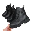 Botas para Niña 2025 Otoño Nuevas Botas para Niños Niños Botas Negras Cortas Suela Suave Botas Delgadas de Primavera y Otoño para Niños Niñas
