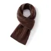 Bufanda de Cachemira Nueva de Otoño e Invierno para Mujer, Bufanda Pequeña Versátil Gruesa de Punto Cruzado, Bufanda Cálida para el Cuello