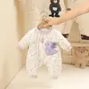 Mono Cálido de Conejo de Lunares para Bebé (Niño y Niña), Sin Costuras, Grosor Medio, Bata Acolchada para Bebé, Ropa para Salir