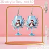 Pendientes de Copa de Vino Pingüino de Hielo y Nieve Transfronterizos Atmósfera de Nicho Moda Dibujos Animados Lindos Accesorios para Pendientes Decoración