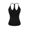 Top Cropped Esportivo Decote Halter Profundo V com Bojo, Estiloso Slim Fit para Mulheres no Verão