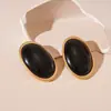 Pendientes Geométricos de Resina de Aguja de Plata Populares Transfronterizos Pendientes de Diseño Exagerado de Nicho Pendientes Retro de Alta Gama Venta al por Mayor