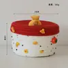 Caja de Regalo Cubo de la Fortuna de Año Nuevo Snack Juguete Cesta de Almacenamiento de Regalo con Tapa Caja de Almacenamiento de Souvenir Personalizada