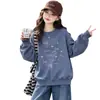 Otoño 2026 Nueva Sudadera Redonda para Niñas Corazón de Amor Moda Elegante Tallas Mediana y Grande Niñas Manga Larga Cálida Superior Invierno