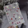 Pegatinas para Uñas en Relieve Tomoni Lindos Muñecos de Nieve 3D Brillantes Osos Navideños Materiales para Agenda