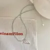 Colar de Contas Verde Menta Fresco Pingente de Laço Corrente para Clavícula Feminino Retrô Elegante de Alta Qualidade Versátil Corrente de Colar