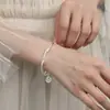 Pulseira de Prata 9999 Autêntica Pura Sino da Fortuna Mobius para Mulheres, Anel de Prata Único Push-Pull, Presente para Melhor Amiga ou Amiga