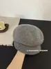 Gorra de periódicos tejida de mezcla de lana a la moda estilo japonés para mujer, otoño e invierno, retro y artística, con visera de pico, gorro tejido cálido, moderno