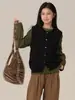 Cárdigan de Manga Larga con Cuello Redondo y Botones para Niña de Lana Merino, Estilo Nuevo Otoño 2026, Chaleco sin Mangas Artístico en Capas Casual para Niños