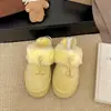 Pantuflas de Peluche Antideslizantes Retro Blancas Plus para Mujer, Nuevo Estilo 2026 Pantuflas Gruesas Cálidas de Algodón para Nieve de Invierno