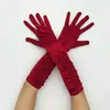 Luvas de Casamento para Noivas Luvas de Performance de Palco com Efeito Amassado Luvas de Casamento Cetim Luvas de Cetim