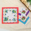 Lenço de Algodão Puro 28cm Venda Quente Transfronteiriça para Mulheres, Lenço Absorvente de Algodão Puro para Limpar Suor, Lenço de Presente de Casamento, Toalha Quadrada Fina