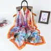 Bufanda de Seda Estampado de Pavo Real Colorido Flor Cortada Primavera y Verano Bufanda Larga Grande Chal de Viaje de Alta Gama Protección Solar Bufanda para Mujer Pañuelo para la Cabeza