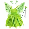 Vestido Nuevo de Princesa Sirena para Halloween para Niñas Grandes, Vestido con Alas de Cumpleaños, Vestido de Baile de Presentación