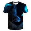 Nova Camiseta Hip Hop Graffiti Estampa Digital 3D Música Rap Hip Hop Gola Redonda Manga Curta Pintura de Rua Moda Transfronteiriça