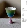 En el Bosque, Regreso a los Pinos, Taza Maestra de Borde Floral Esmeralda Soñadora, Taza de Té Graduada de Alto Valor, Juego de Té Kung Fu, Taza de Té de Cerámica
