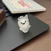 Llavero de fantasma colorido que brilla en la oscuridad para Halloween, linda decoración para mochila, accesorio favorito y regalo para estudiantes y niñas