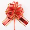 Fita de Tule Colorida Modelo Novo Transfronteiriço 30# de Tamanho Médio com Bordas Douradas, Flor Bola Tridimensional, Fita para Embalagem de Presente de Natal