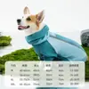 Capa de Chuva para Cachorro Corgi, Impermeável e à Prova de Vento de Cobertura Total para Quatro Patas com Cobertura de Barriga, Poncho de Chuva para Cães de Porte Médio, Roupa para Pets para Uso Externo