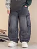 Jeans para Niños 2026 Otoño Nuevo Estilo Pantalones Cargo Holgados Elegantes para Niños Mayores Pantalones Largos Casuales Versátiles