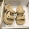 Sapatos de EVA com furo caído para mulheres Verão interno casa casa uso externo praia não fede nos pés sola macia