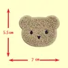 Outono e Inverno Popular Fofo Bordado em Toalha Cabeça de Urso Decoração de Sapato Patch de Tecido Patch de Roupa Patch de Bordado DIY