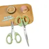Tijeras Pequeñas Hechas a Mano Color Verde Menta Estilo Xiaohongshu para Estudiantes, Tijeras Pequeñas Simples yafiladas para Cortar Flequillos