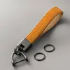 Pingente de Chaveiro de Carro em Camurça Criativo Estiloso Simples Anel de Chaveiro Cordão para Casal Masculino e Feminino Pendurado na Cintura