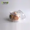 Frasco de Plástico Transparente Sellado Cuadrado de 650ml con Tapa de Cristal Frasco para Alimentos Frasco para Snacks Frasco para Galletas Cubo de Plástico