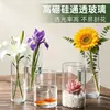 Vaso Reto de Vidro Borossilicato Alto Pothos Hidropônico Micro-Paisagismo Eco Arranjador de Flores Vidro Transparente Tanque de Peixes Pequeno Ornamento