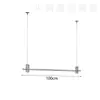 Perchero colgante de acero inoxidable para tiendas de ropa, barras de ropa ajustables, expositores de ventana plateados para tiendas de ropa de mujer.