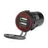 Carregador de Carro com Abertura 12V24V para Saída 5V2.1A Bateria de Carro Modificado Interface Dupla USB Carregador de Carro
