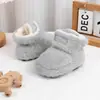Zapatos de bebé para otoño e invierno transfronterizos, zapatos de algodón afelpado, Velcro antideslizantes de suela blanda, botas de nieve para recién nacidos