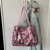 Bolsa de Ombro Única Tendência Personalidade Lantejoulas Grandes Feminina 2026 Nova Casual Grande Capacidade Design de Moda Chique para Sob o Braço