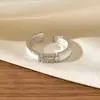Anel Letra H Mais Vendido Transfronteiriço para Mulheres Cobre Banhado a Ouro Esmalte Leve Luxo Design Requintado Aberto Ajustável Anel de Dedo Atacado
