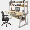 Mesa de computadora con tablero perforado para el hogar, escritorio sencillo, mesa con estantería integrada, mesa de estudio para secundaria, escritorio para dormitorio pequeño