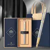 Caixa de Presente com Caneta Tinteiro de Metal French Montejo para Terno Estudantes Prática Especial Escritório Comercial Sênior Presente